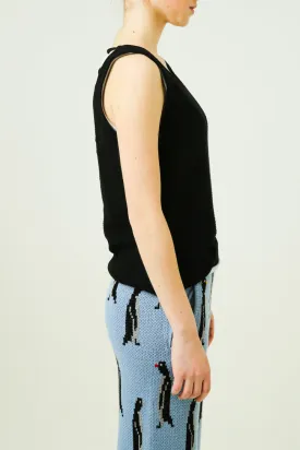 Sleeveless T-Shirt with open back