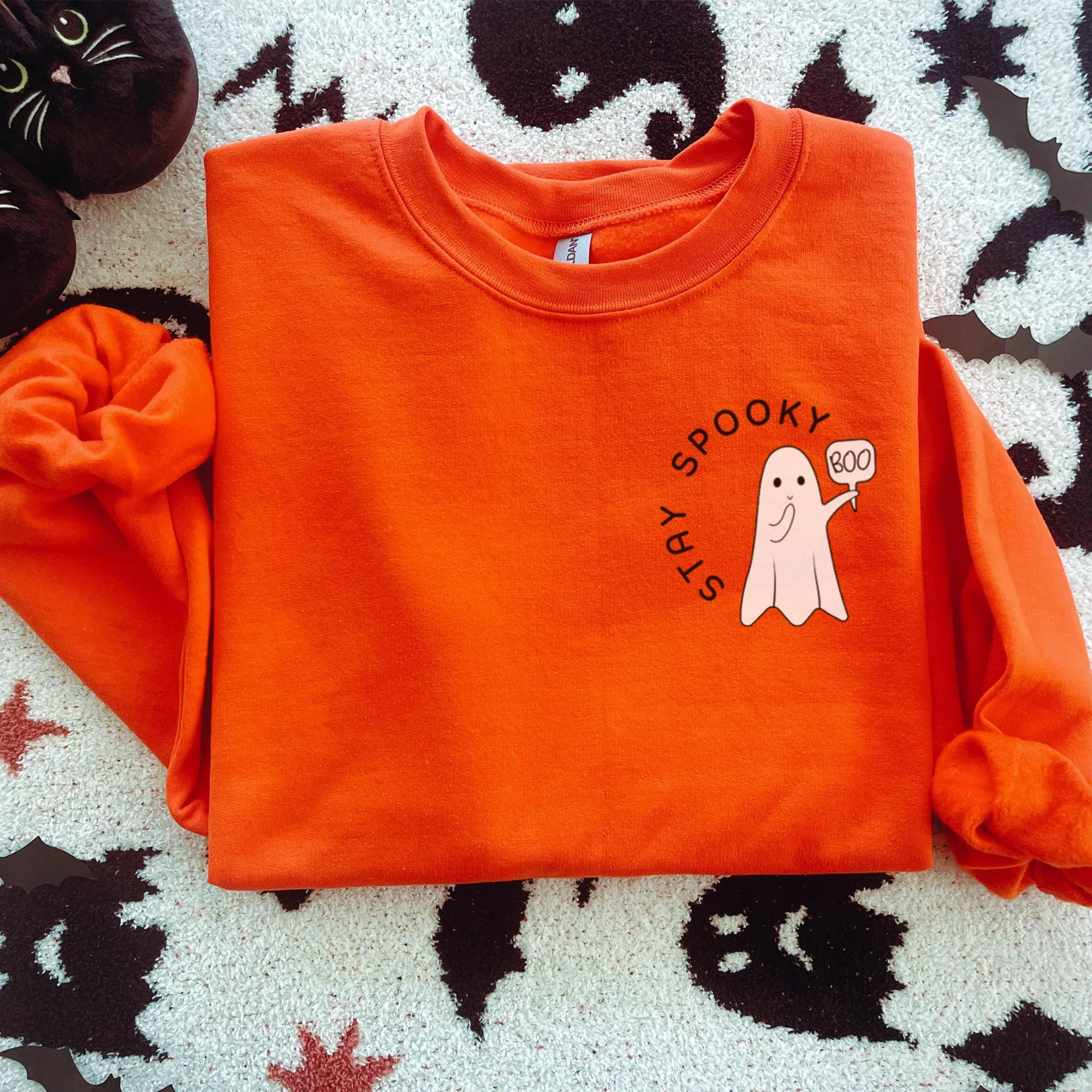 Stay Spooky Ghost  Halloween Sweatshirt - Sizes Small to 5XL in Several Colors