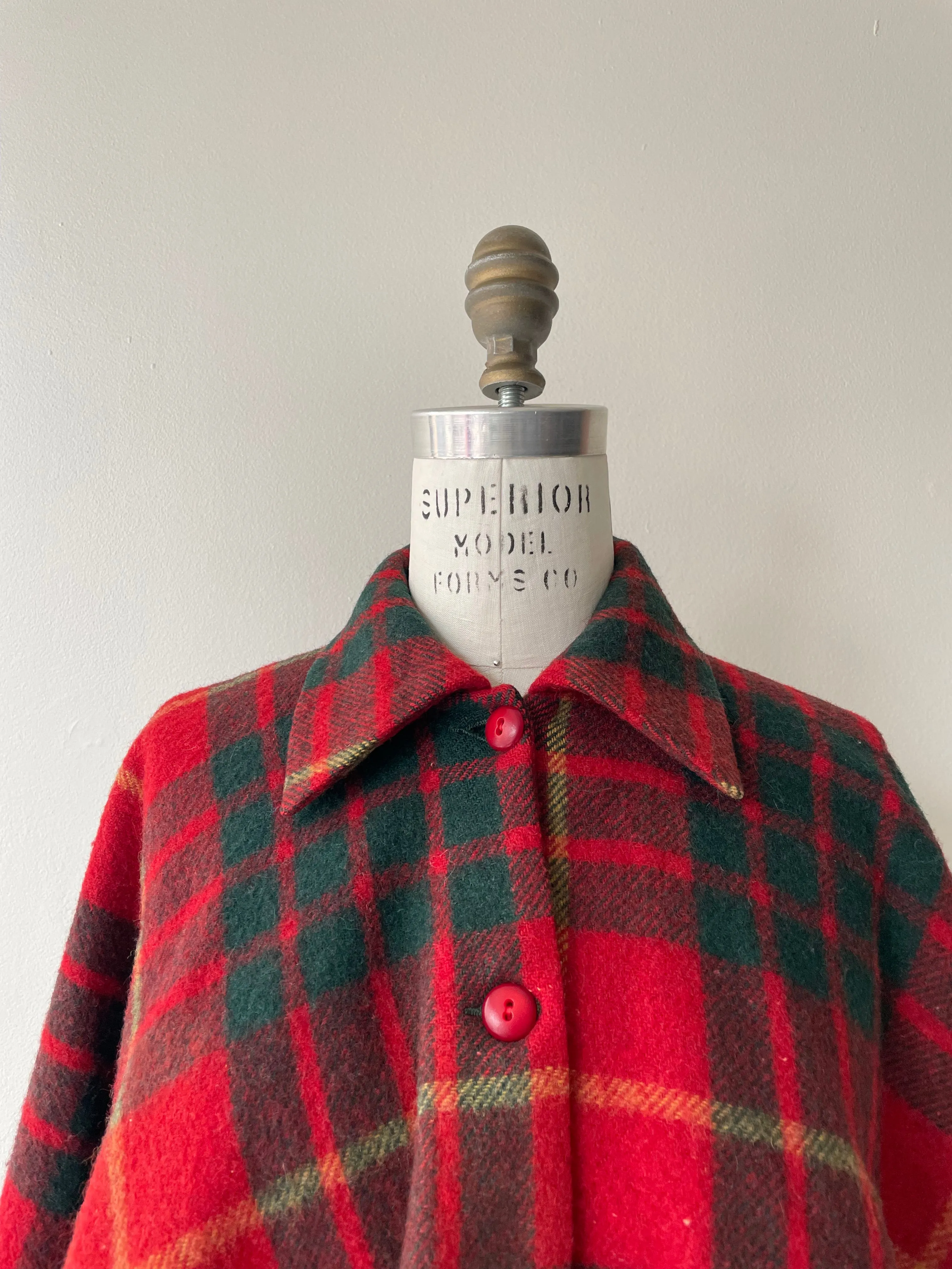 Stewart Tartan Wool Cape | 1950s