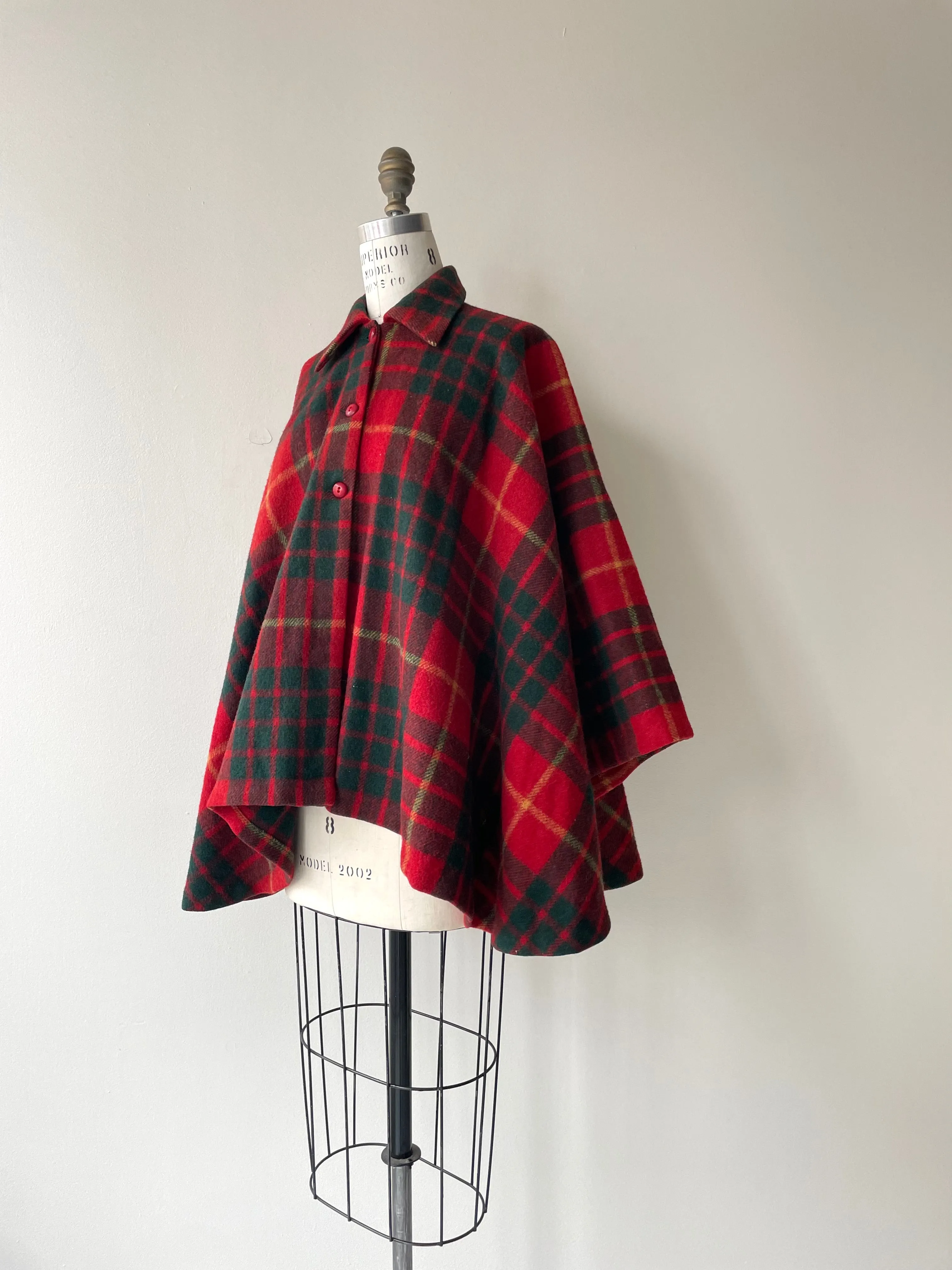 Stewart Tartan Wool Cape | 1950s