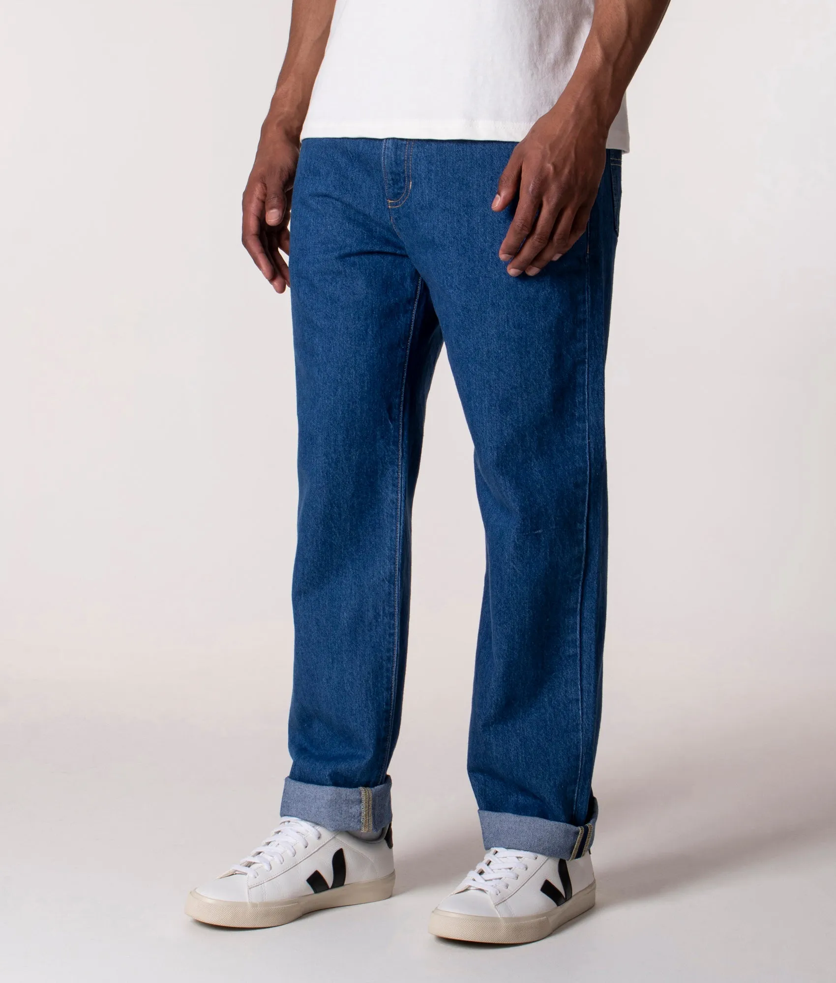 Straight Fit 5 Pocket Jeans