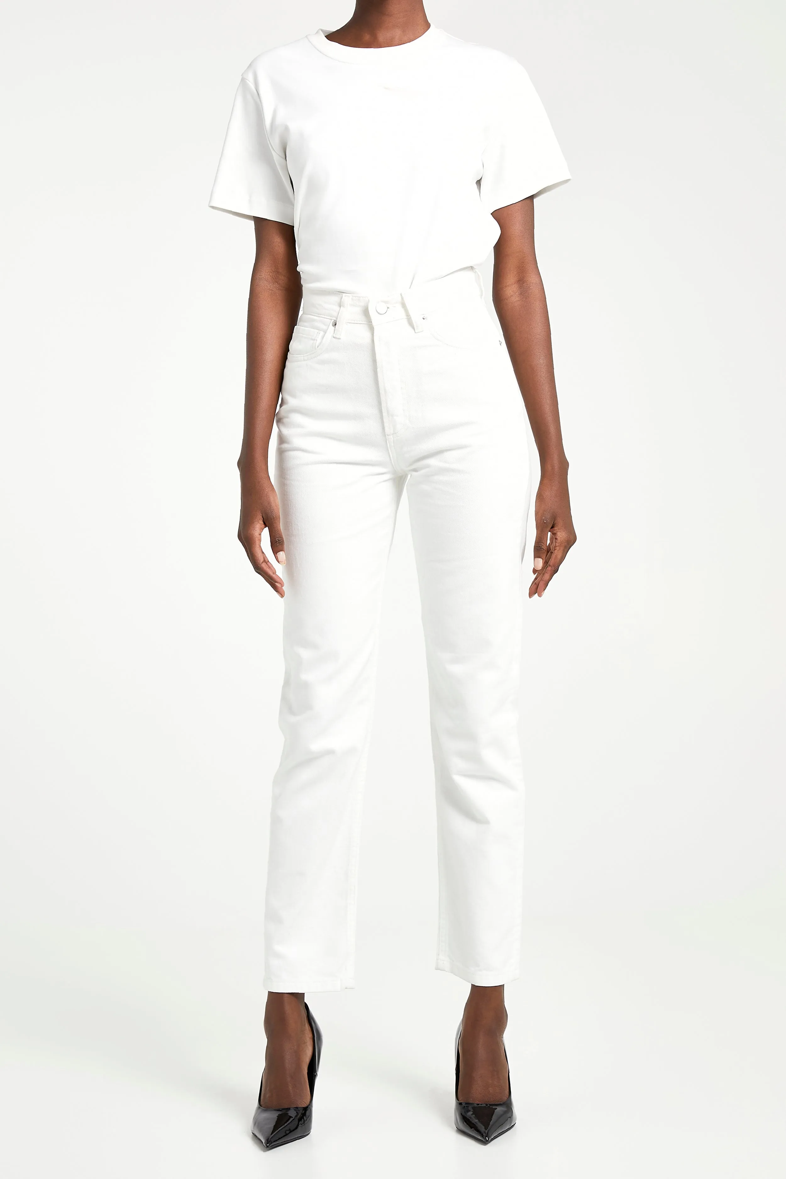 Straight Leg Jeans - Ivory