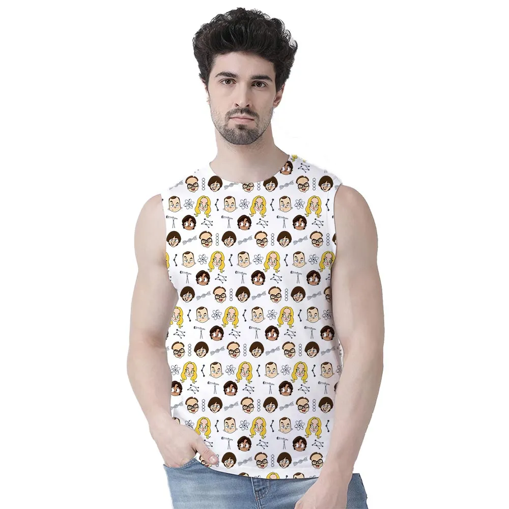 The Big Bang Theory AOP Sleeveless T shirt - Characters