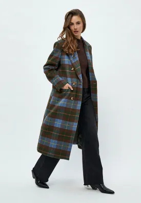 Tilja Wool Coat - Ocean Green Checked