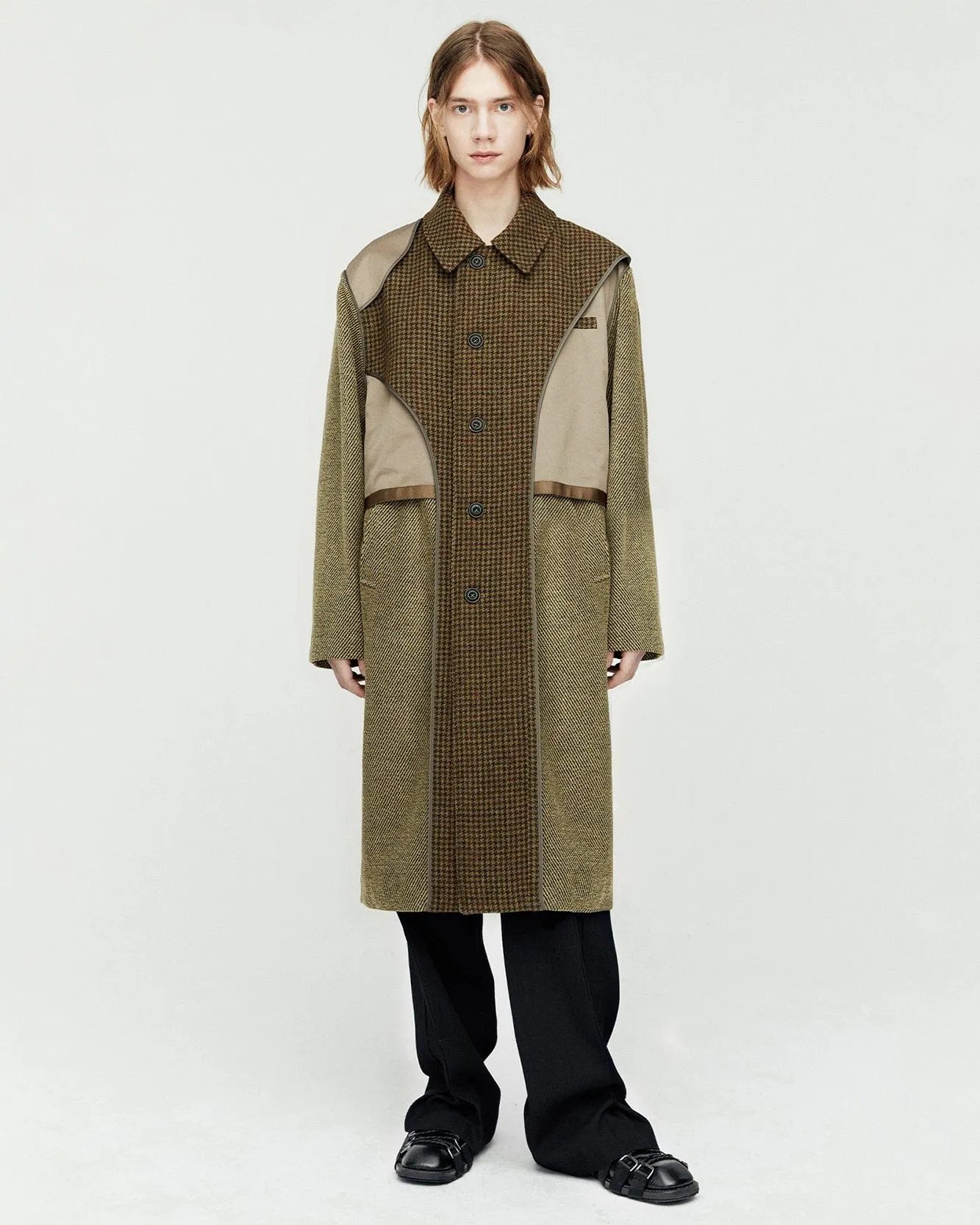 UNISEX INSIDE-OUT WOOL COAT awa641u(BROWN)