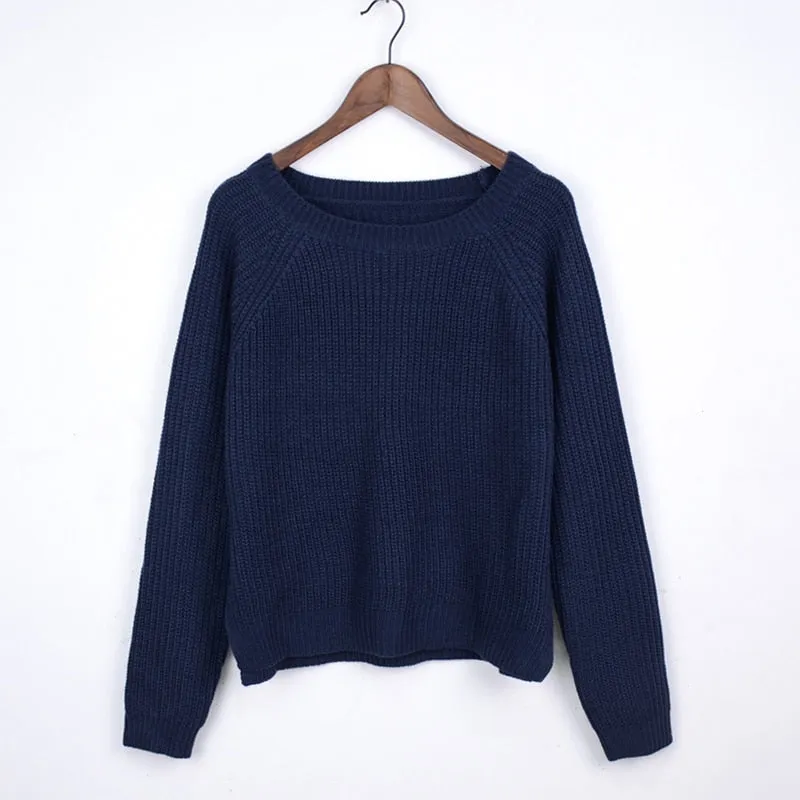 VenusFox side slit sweaters for women autumn winter knitted jumper