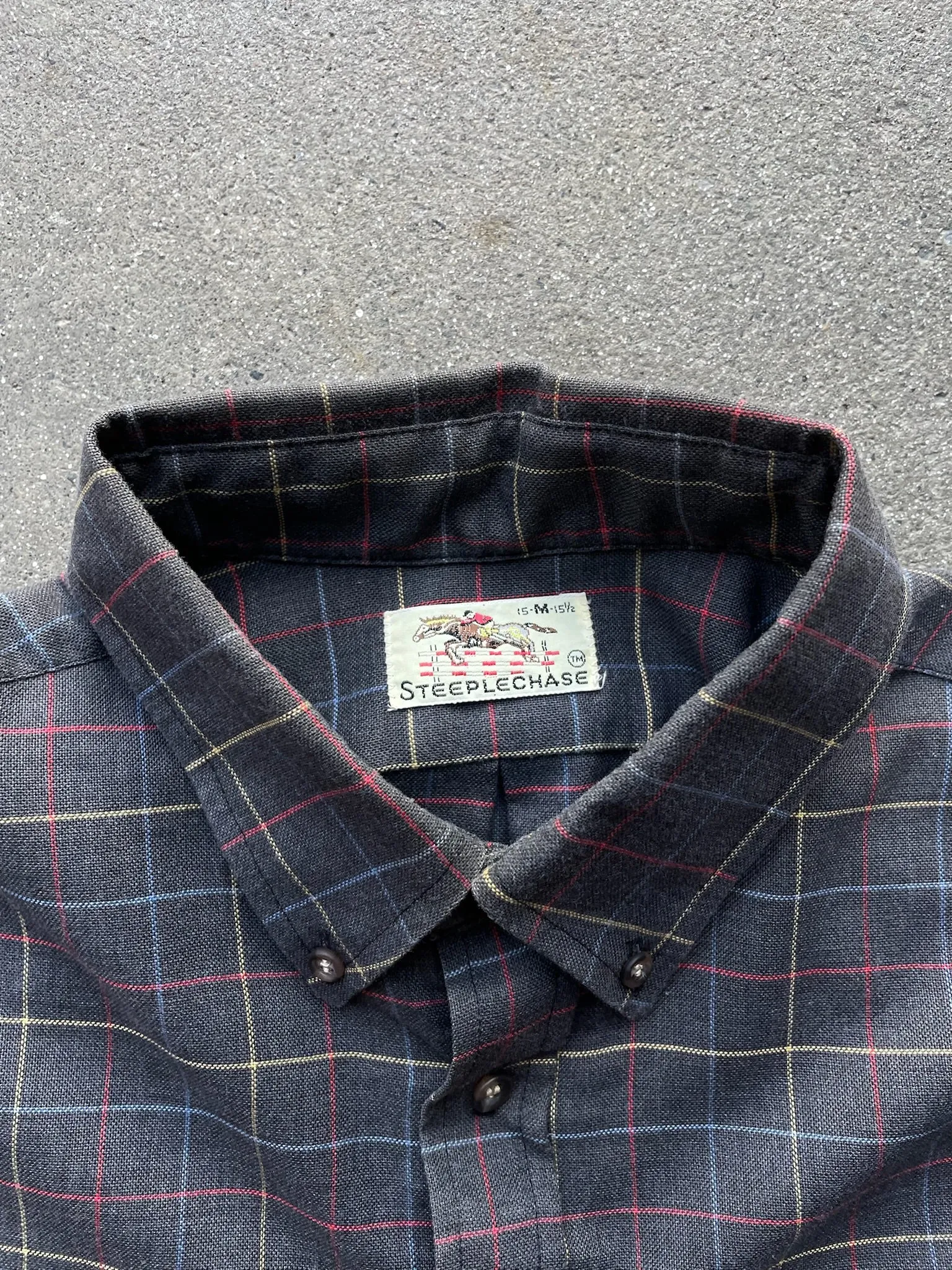 Vintage Steeplechase Windowpane Shirt—[M]