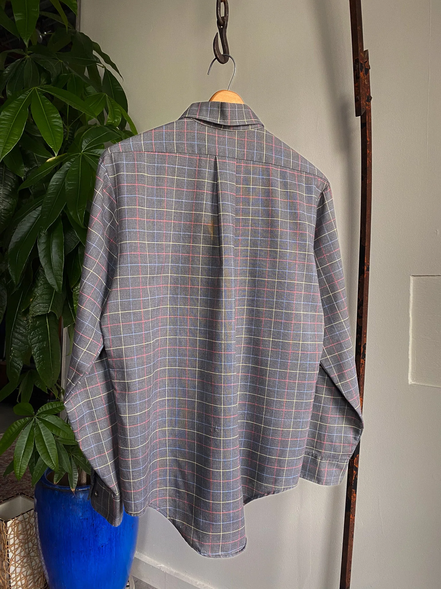 Vintage Steeplechase Windowpane Shirt—[M]