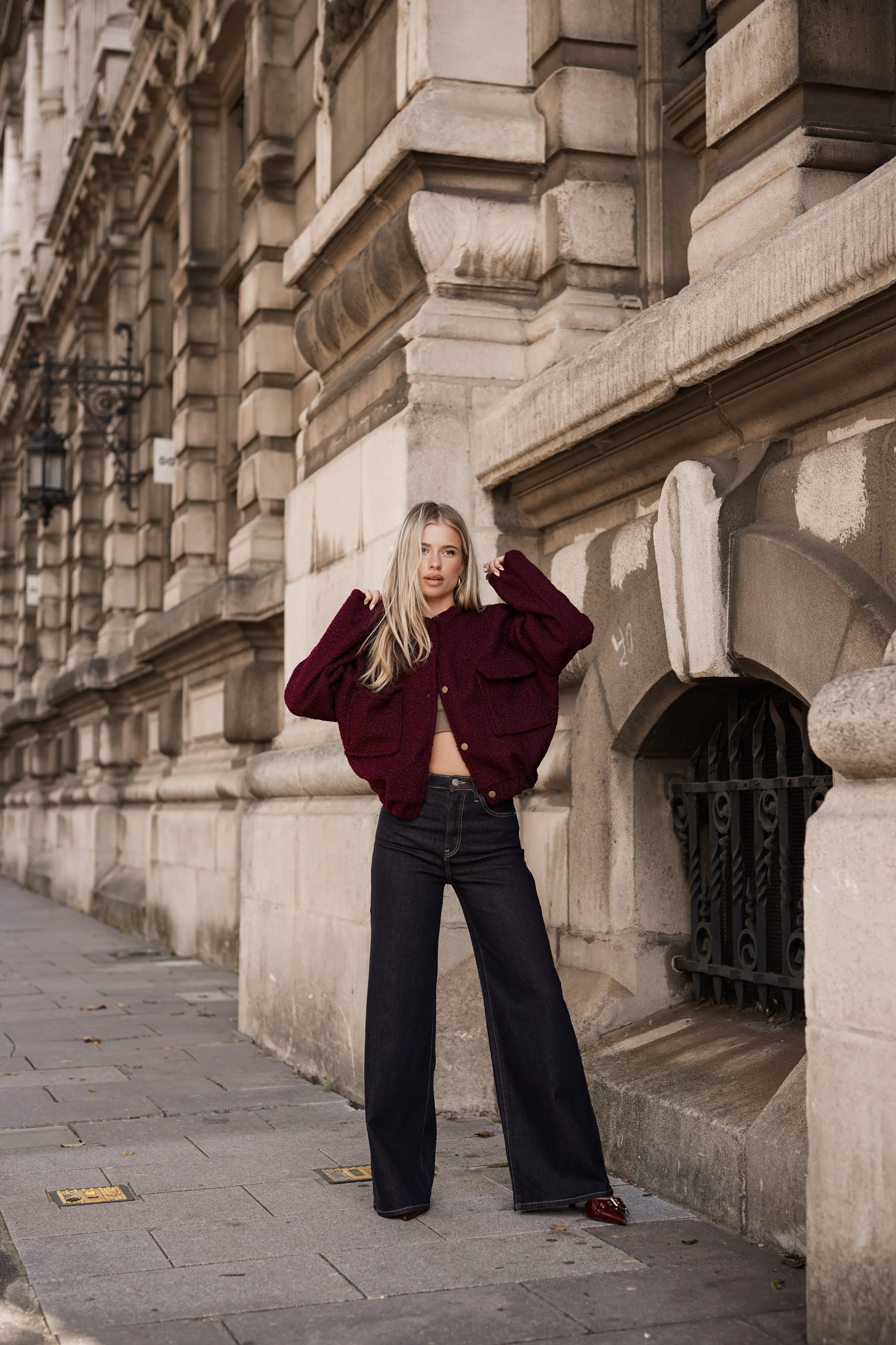 Wide leg jeans donker blauw - Lola