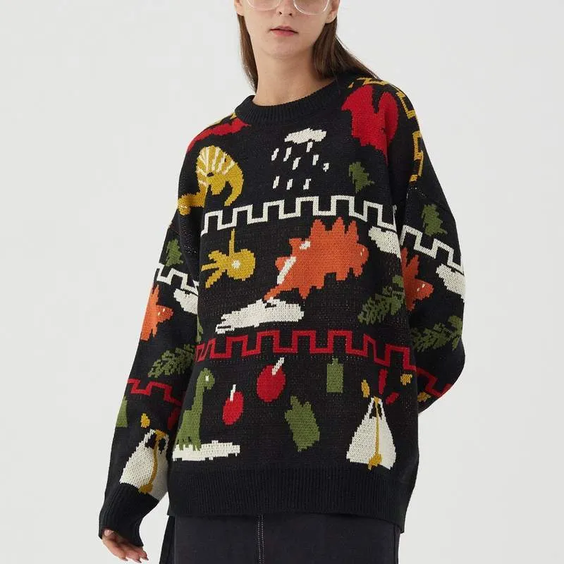 WLS Autumn Pattern Knitted Sweater