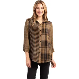 Women's Habitat Boyfriend Shirt Fawn Plaid