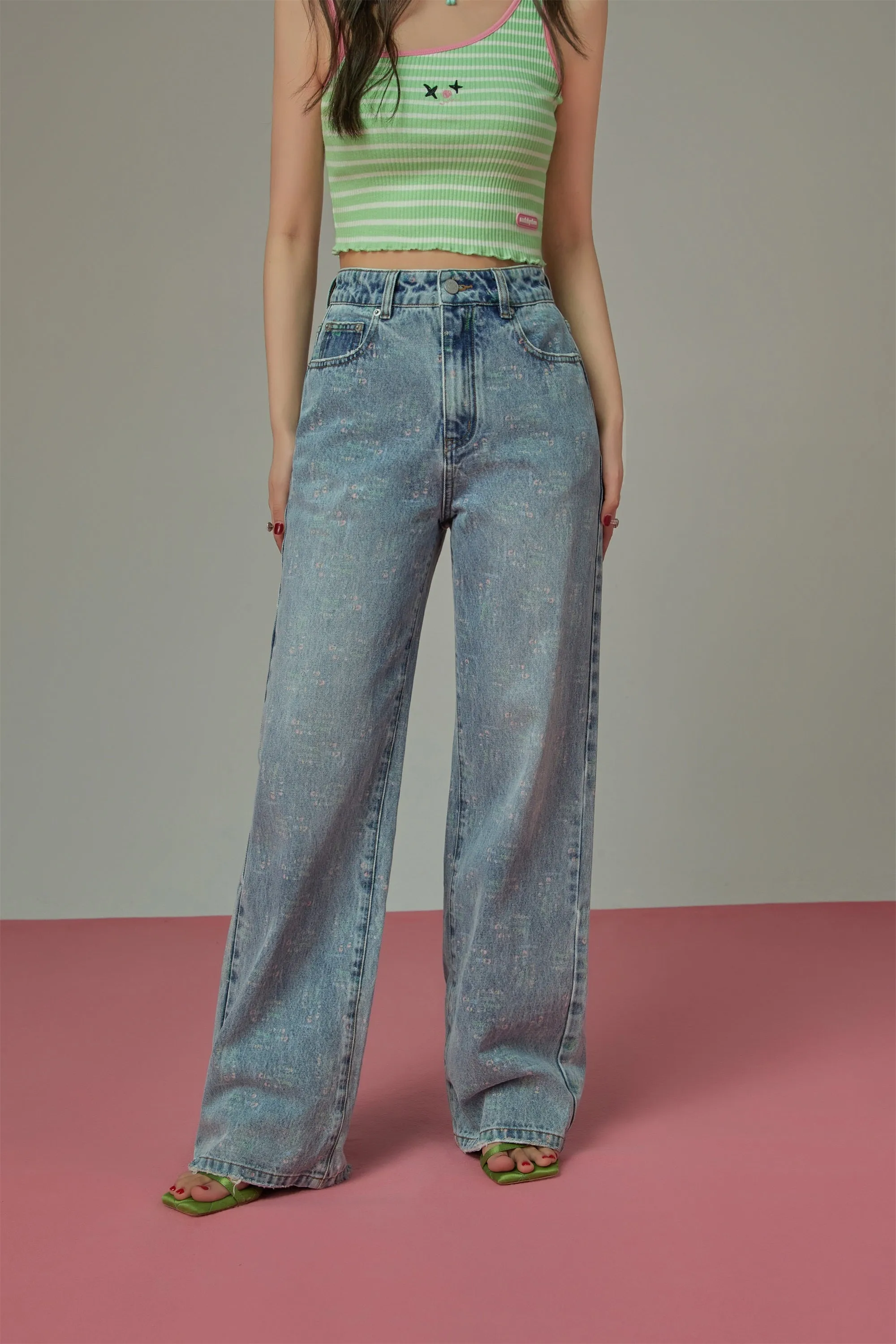 Words High Waisted Denim Jeans